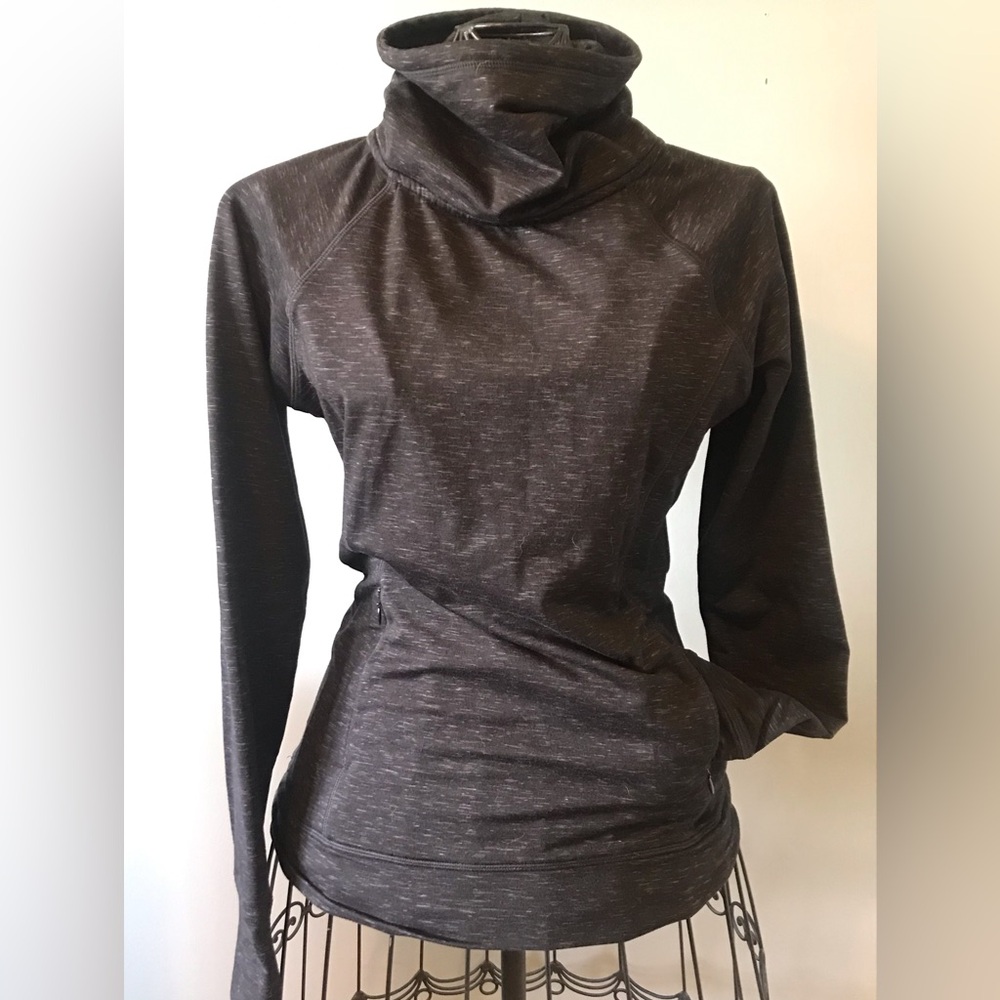 Pullover sweater with high neck